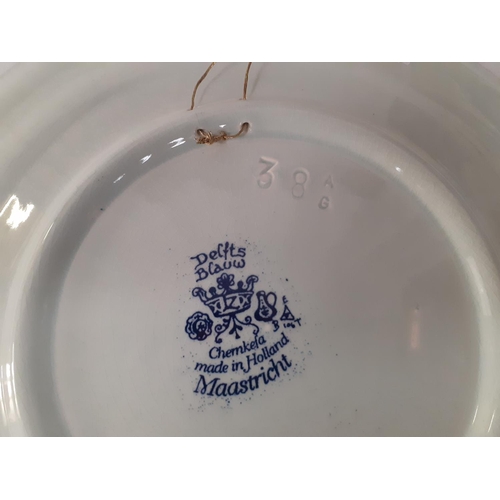 298 - Pair of Delft Blue & White Delft Wall Plates.