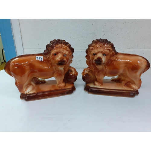 358 - Pair of Quality Victorian Lions.