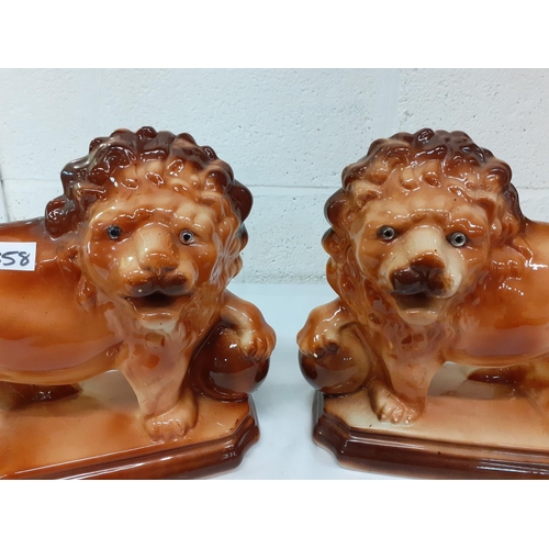 358 - Pair of Quality Victorian Lions.