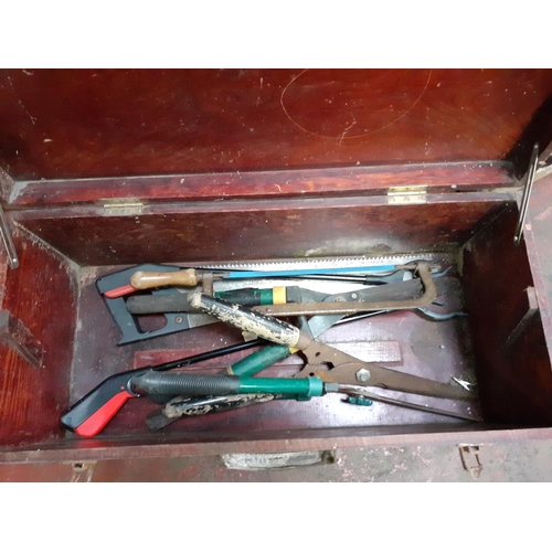 53 - Wooden Tool Box & Quantity of Tools.