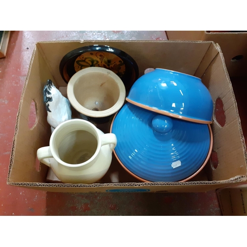 67 - Box to Include Large Bowls, Vase, Jardiniere etc.