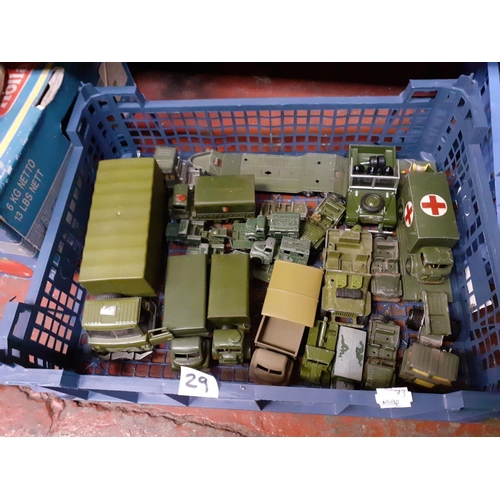 Selection of Model Military Vehicles including Dinky & Thornycroft.