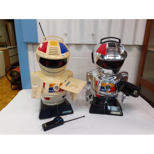 140 - Scooter 2000 Robot with Yellow Finish Fully Working with Remote along with Chrome Finish Scooter 200... 