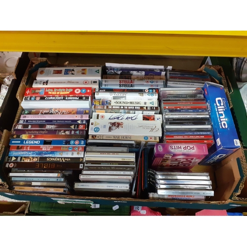 10 - Box of CD's DVD's & Cassettes.