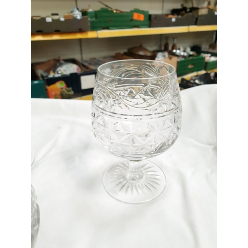 286 - Set of Eight Stuart Crystal Brandy Glasses.