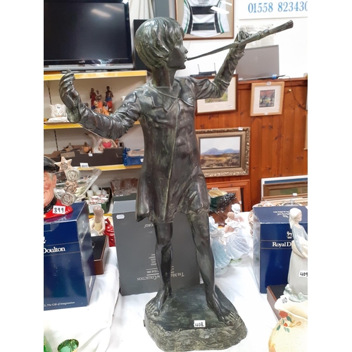 408 - 3ft Tall Spelter Statue of Sir George Framptons' Peter Pan.