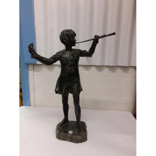 3ft Tall Spelter Statue Of Sir George Framptons' Peter Pan.