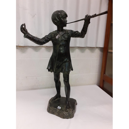 408 - 3ft Tall Spelter Statue of Sir George Framptons' Peter Pan.