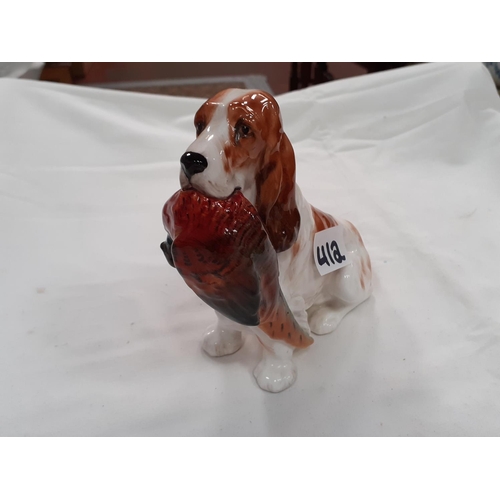 412 - Royal Doulton Spaniel with Pheasant Figure HN 1028.