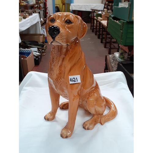 421 - Beswick Fireside Model Seated Labrador 2314 Height c.34cm (c.13.5