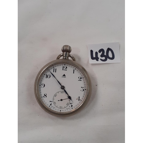 430 - Barrington's 3284, R-W Military Pocket Watch.