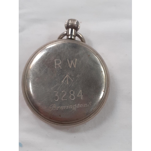 430 - Barrington's 3284, R-W Military Pocket Watch.