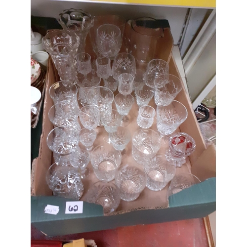 62 - Box of Cut Glass Ware.