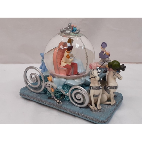 Disney 50th Anniversary Cinderella Carriage snow hot globe