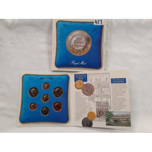 417 - Royal Mint United Kingdom Brilliant Uncirculated Coin Collection 1988.