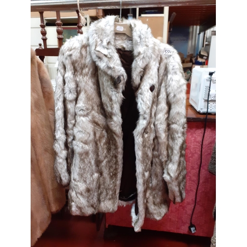 554 - Ladies Astraka Faux Fur Jacket Size 10.