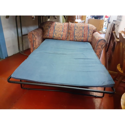 628 - Upholstered Double Settee Sofa Bed.