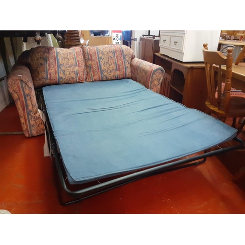 628 - Upholstered Double Settee Sofa Bed.