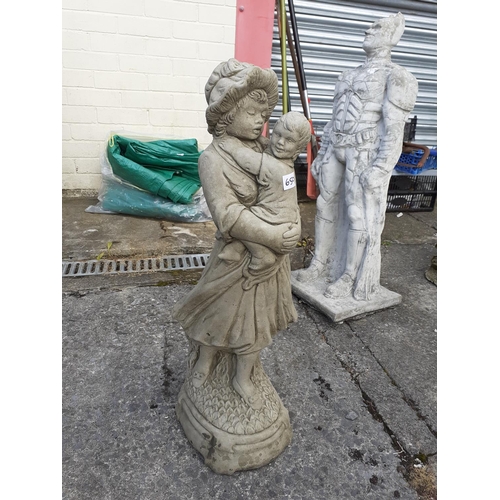 650 - Mother & Baby Concrete Garden Figure - approx 26