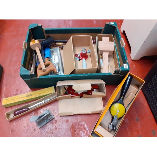 158 - Box of Carpentry & Other Tools Including Boxed Woodworkers Chisel & Mallet Set, 