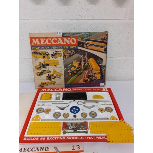 207 - Boxed Vintage Meccano Highway Vehicles Set.