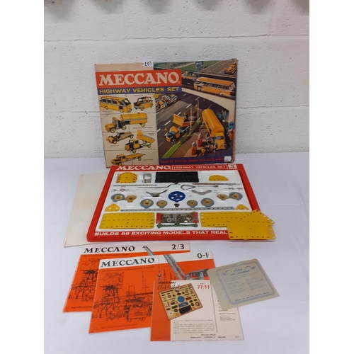 207 - Boxed Vintage Meccano Highway Vehicles Set.