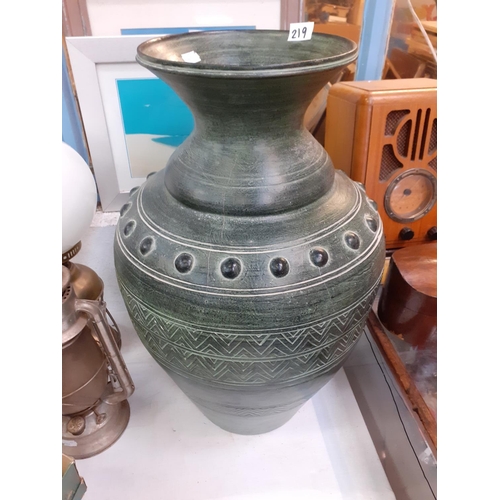 219 - Large Pottery Vase - approx 22