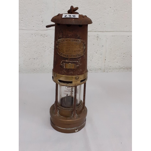 238 - Vintage E Thomas & Williams Ltd, Aberdare Miners Lamp 