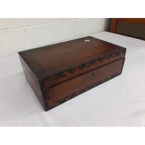 240 - Inlaid Mahogany Writing Slope - in need of some restoration.