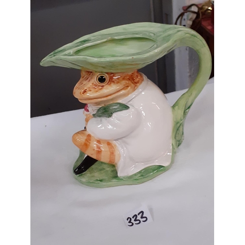 333 - Large Enesco Frog Toby Jug Height c.16.5 cm (c.6.5”).