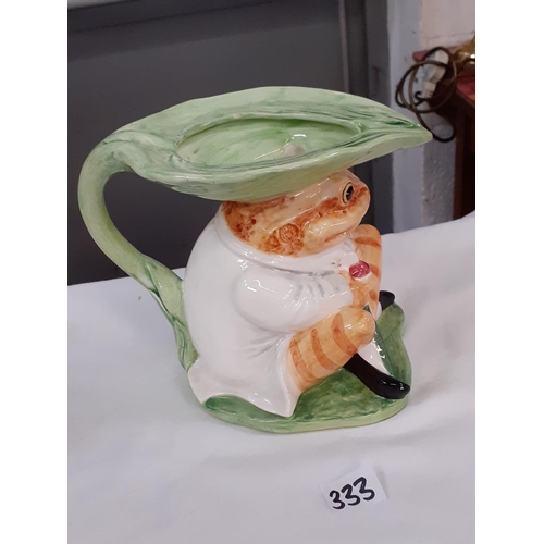 333 - Large Enesco Frog Toby Jug Height c.16.5 cm (c.6.5”).