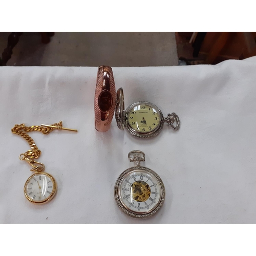 421 - Three Various Pocket Watches & Bangle Watch.