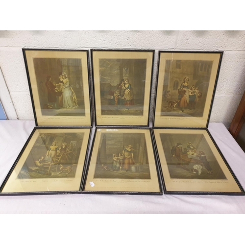 458 - Set of Six Framed & Glazed Cries of London Prints.