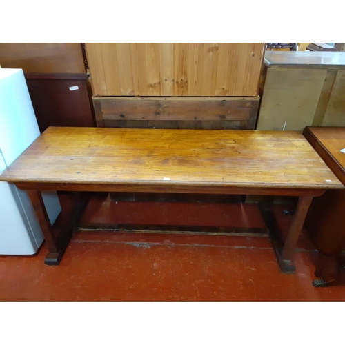 545 - Large Oak Refectory Table - 6ft Long, 27