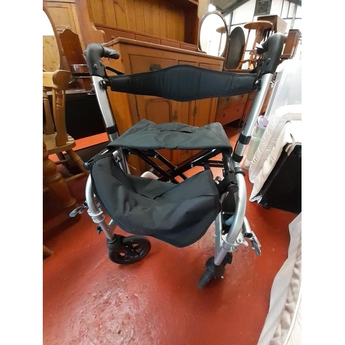 607 - Elite Care Folding Light Weight Walking Frame Wheelchair.