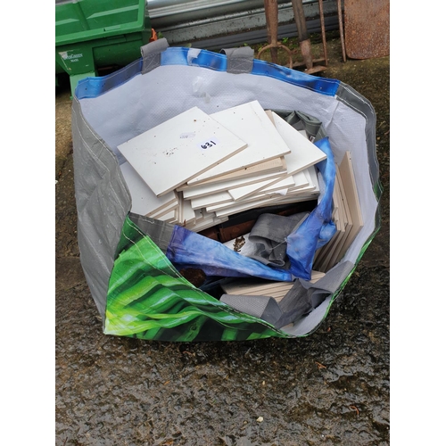 631 - Bag of NEW White Wall Tiles - some boxed.