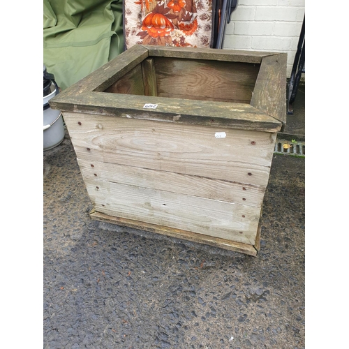 642 - Wooden Square Planter Box - approx 56cm x 47cm high.