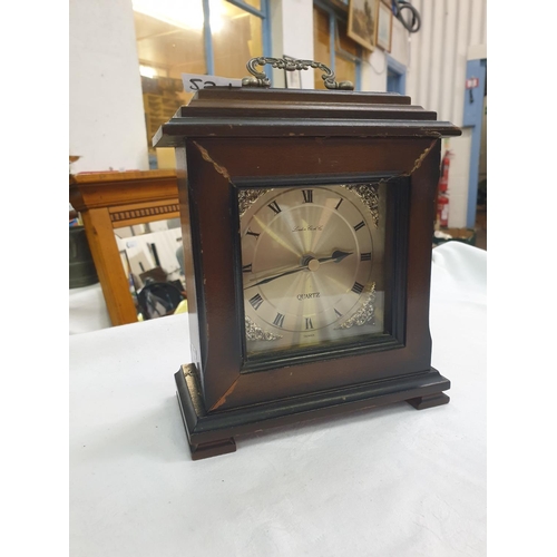 208 - London Clock Co Quartz Battery Mantel Clock.