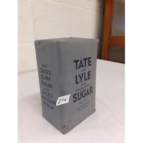 214 - Unopened 1940's 4lb Tate & Lyle Pure Granulated Sugar.