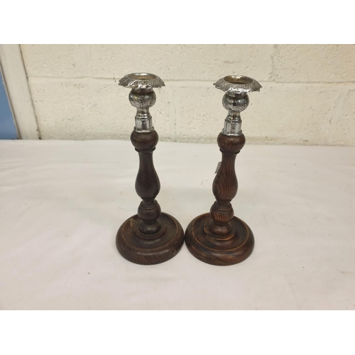 221 - Pair of Turned Mahogany 6