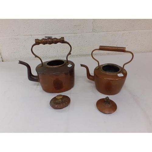 250 - Two Copper & Brass Kettles.