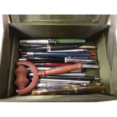 258 - Small Box of Assorted Pens Including Parker.