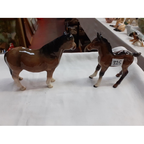 325 - Beswick Foal & Melba Ware Pony.