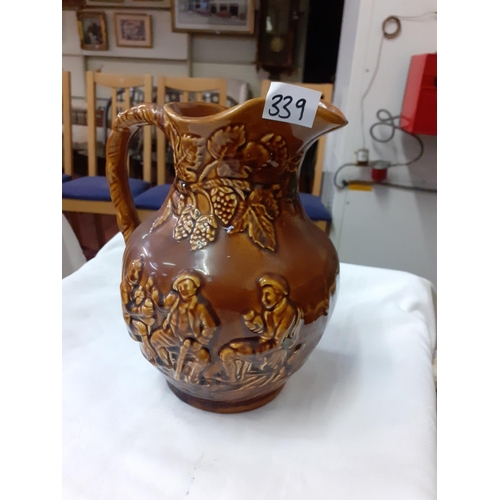 339 - Arthur Wood Glazed Treacle Jug (A/F) - approx 9