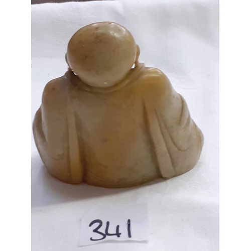 341 - Polished Stone Happy Buddha Figure.