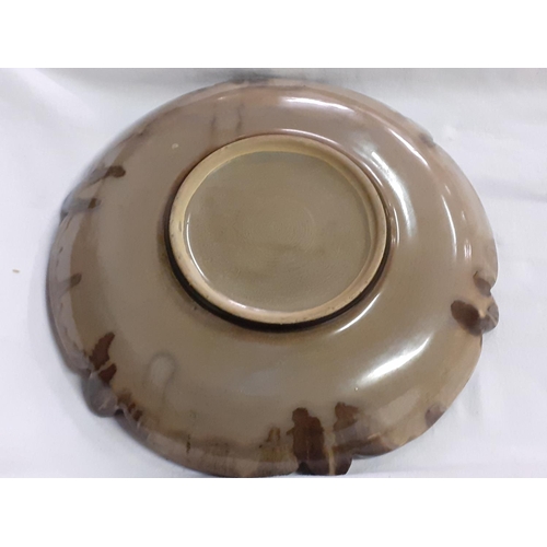 367 - Hand Crafted Glazed Dish - approx 33cm in diameter.