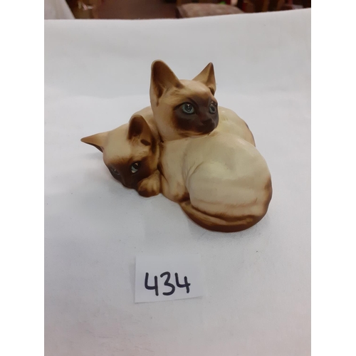 434 - Beswick Siamese Kitten Figure with Matt Finish.