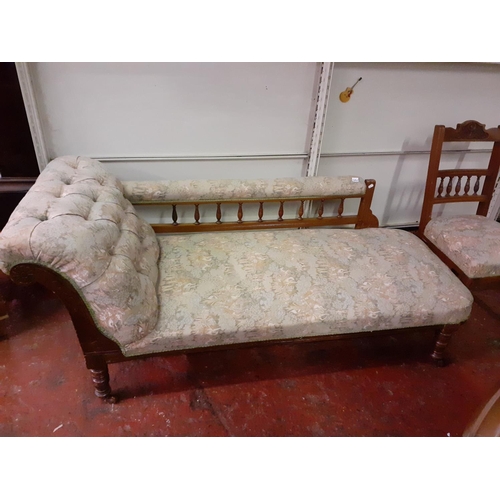 524A - Vintage Chaise Lounge along with Matching Chair.