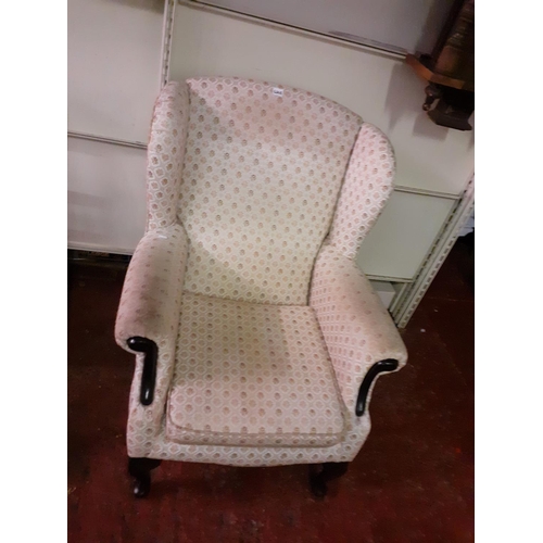 524B - Flower Pattern Arm Chair.