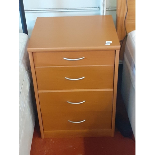 528 - Four Drawer Bedside Cabinet - approx 27